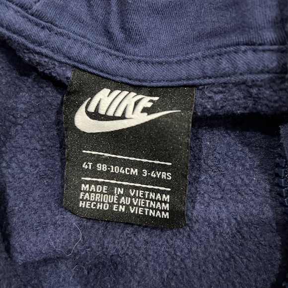 Nike Baby Sportswear Club Fleece Full-zip Toddler Hoodie In Blue size 4T - Picture 3 of 6